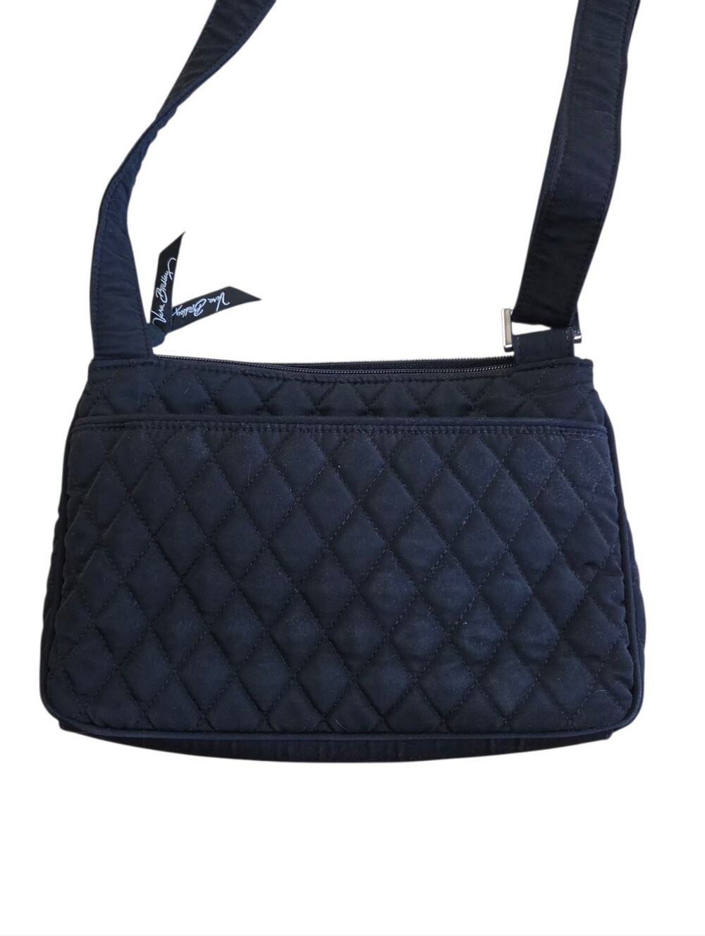 Vera Bradley Little Hipster Black Quilted Cotton Crossbody Bag Purse - Picture 3 of 8